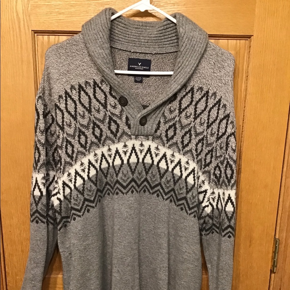 American Eagle - gray Men’s sweater XL